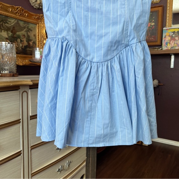 WEWOREWHAT Blue Corset Peplum Mini Dress Size 12 - Picture 6 of 12